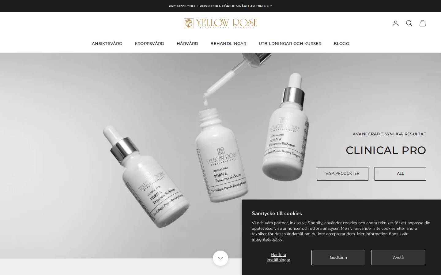 yellowrose.se homepage screenshot