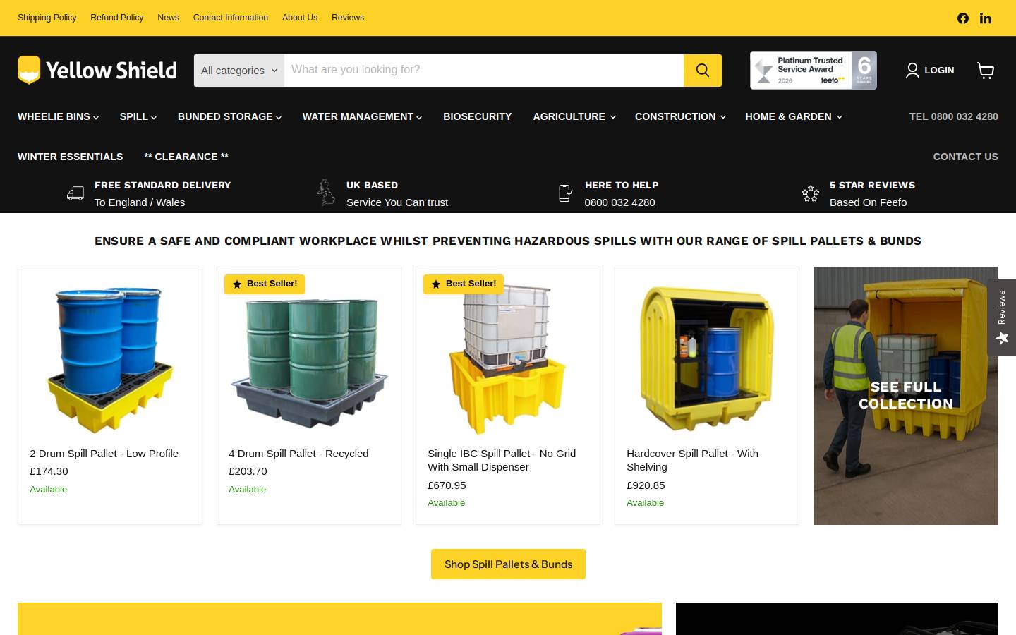 yellowshield.co.uk homepage screenshot