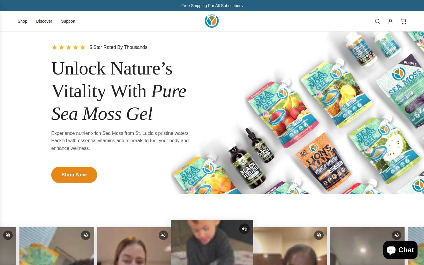 yemayaorganic.com homepage screenshot