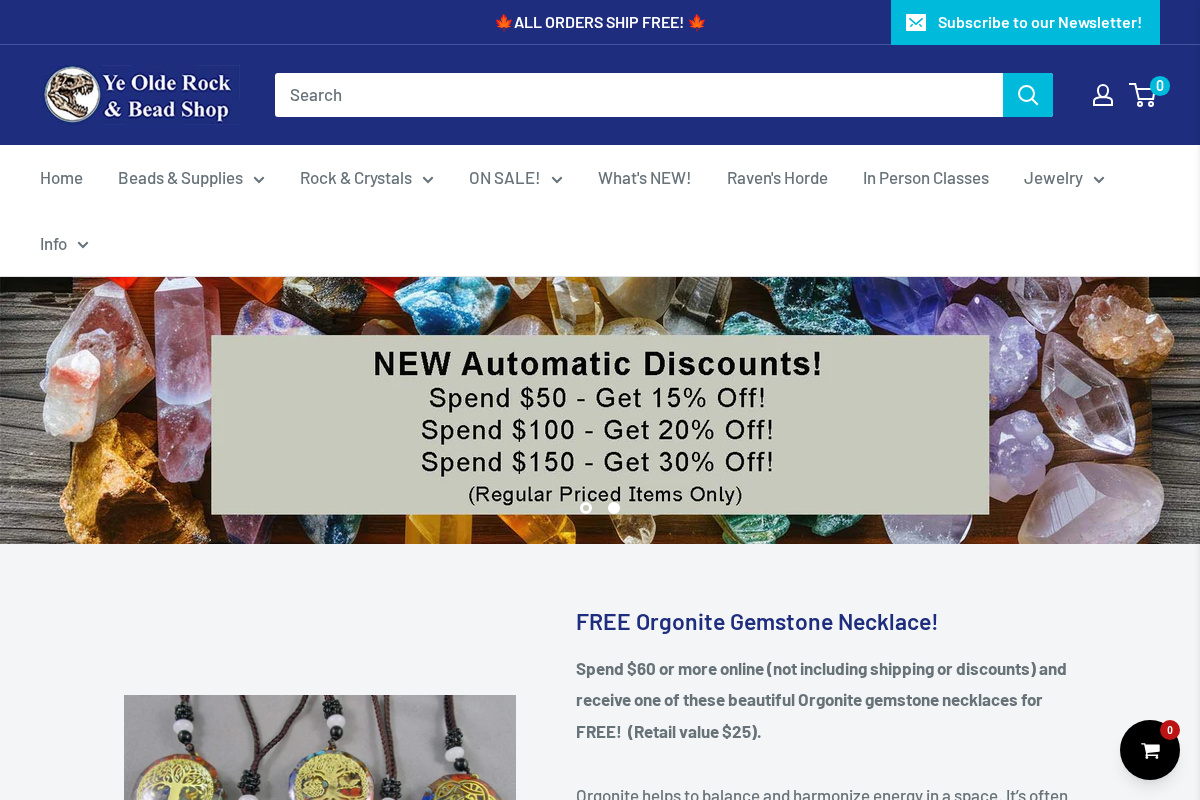 yeolderockshop.com homepage screenshot