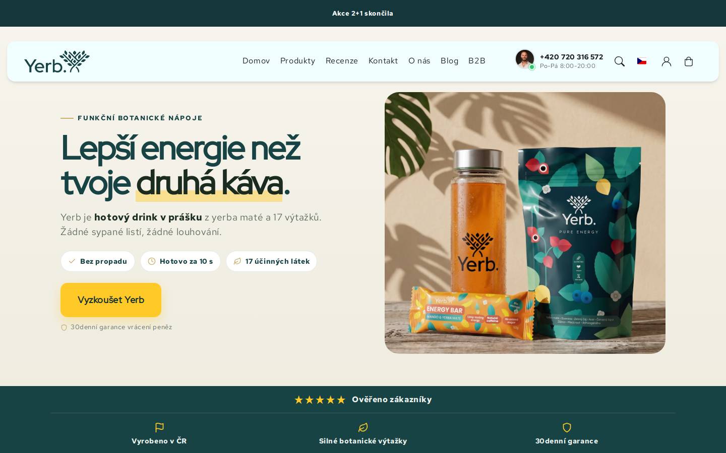 yerb.cz homepage screenshot