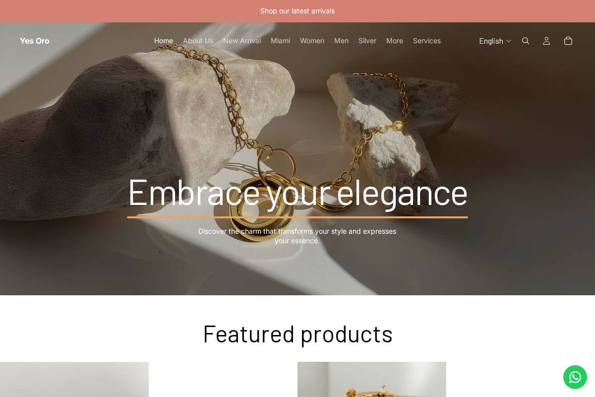 yes-oro.com homepage screenshot