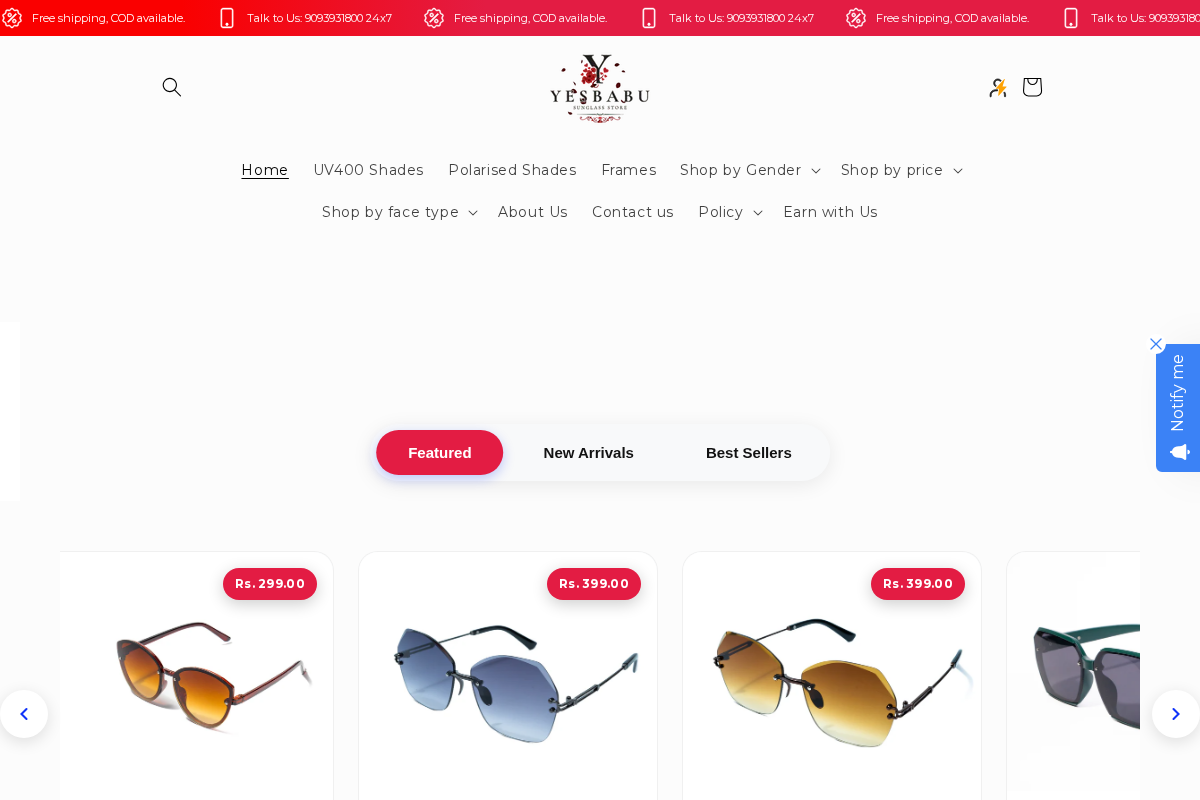 Yesbabu homepage screenshot