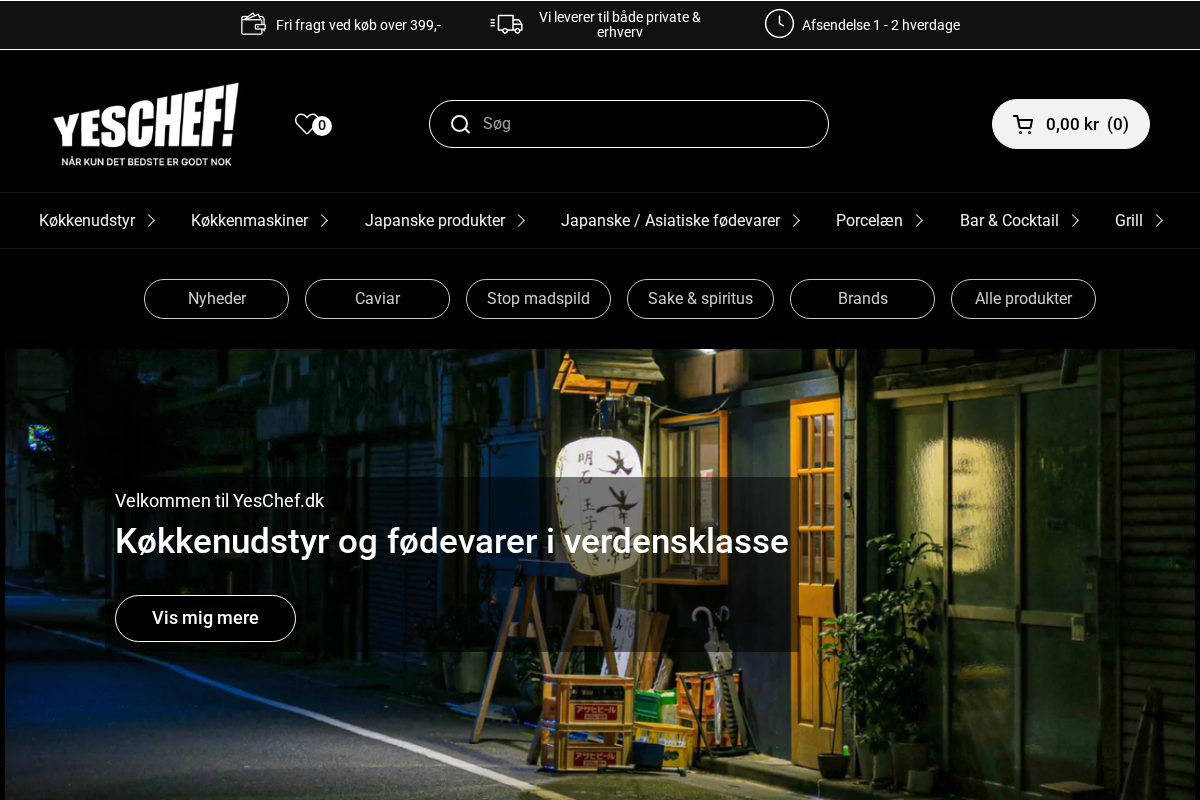 Yeschef homepage screenshot