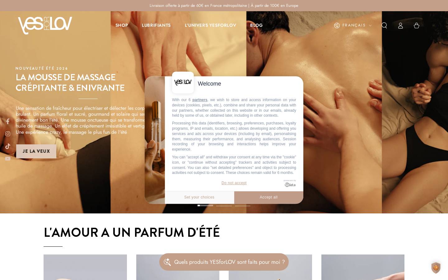 Yesforlov.com homepage screenshot