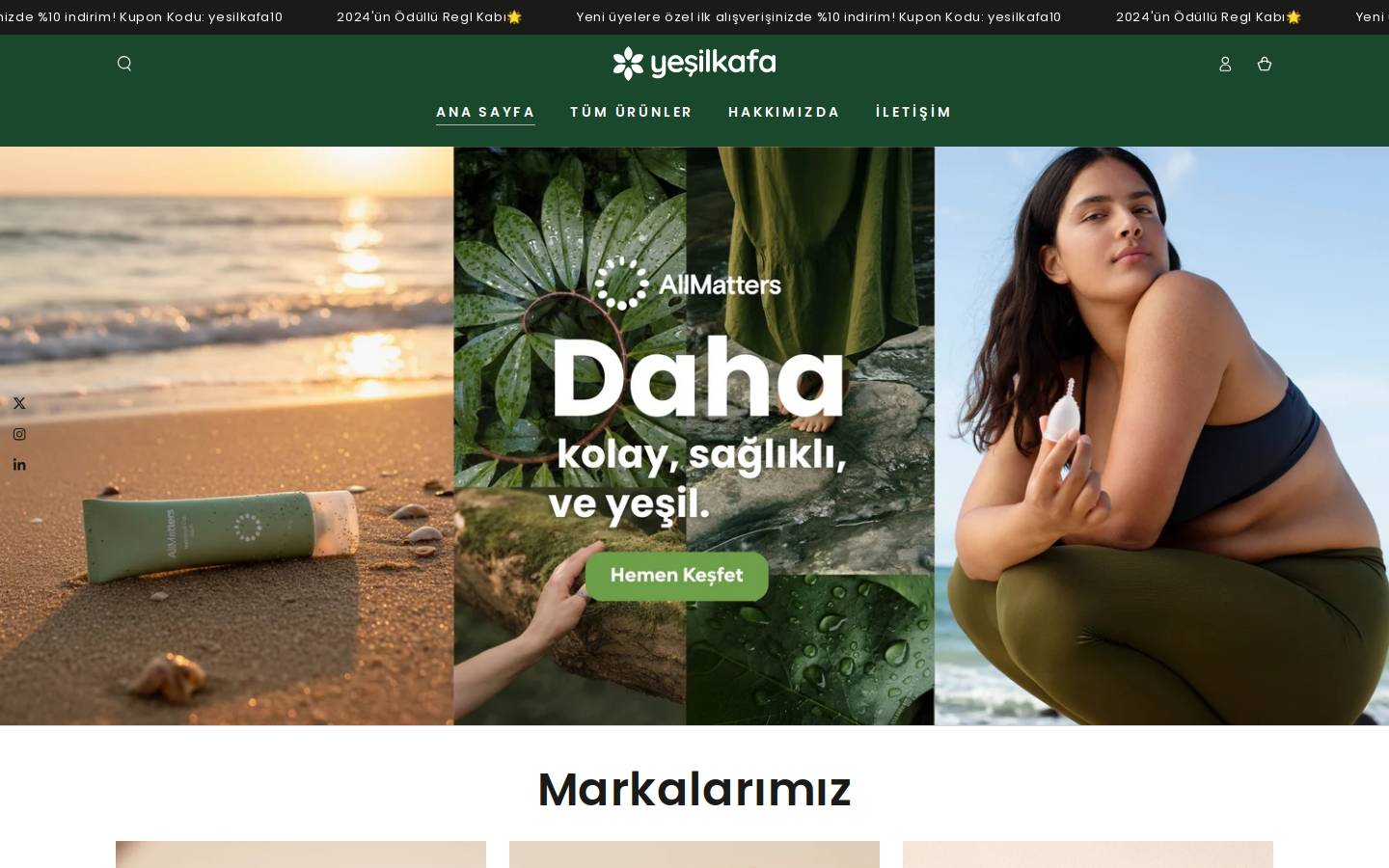 yesilkafa.com homepage screenshot