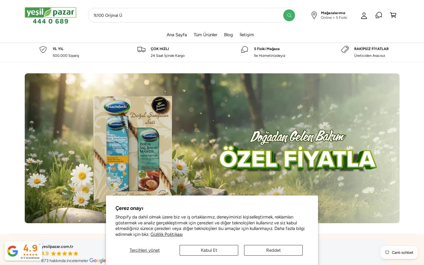 Yesilpazar homepage screenshot