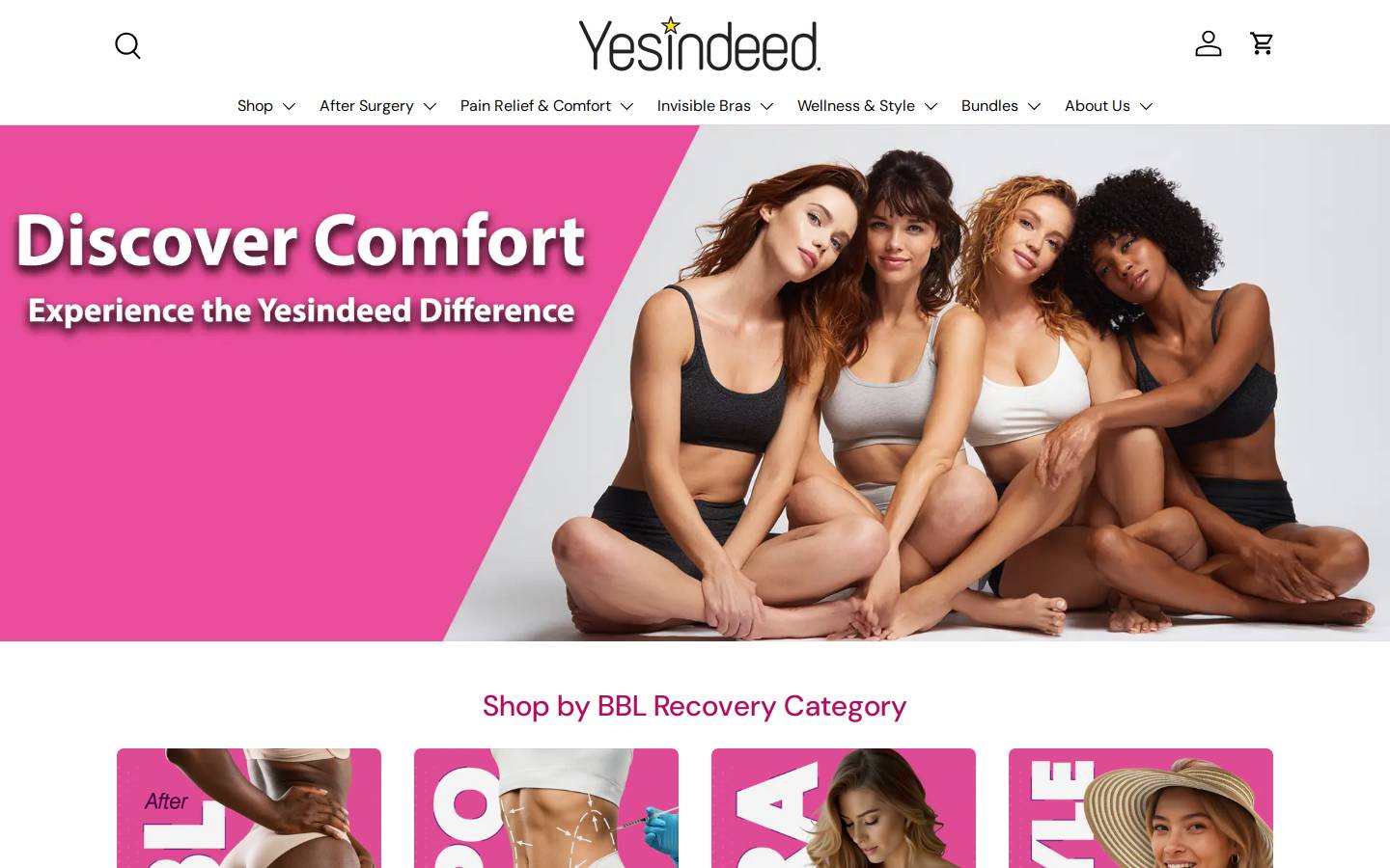 yesindeed.shop homepage screenshot