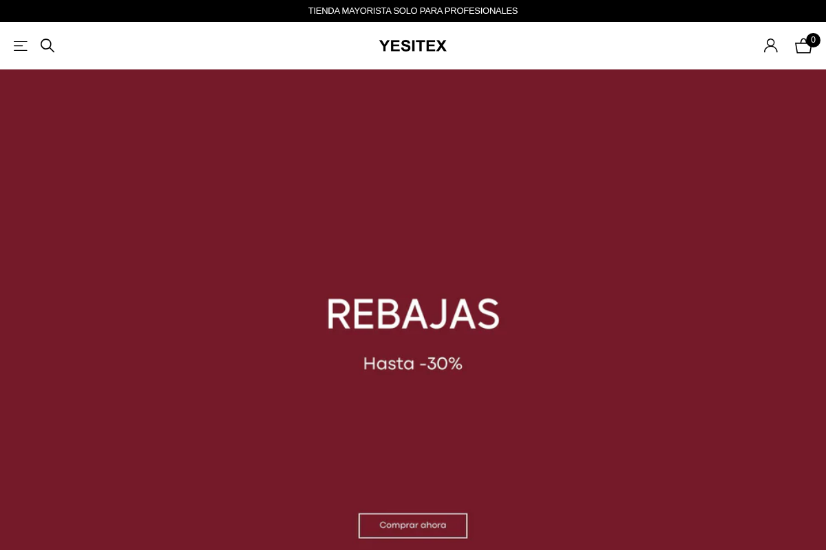 YESITEX homepage screenshot