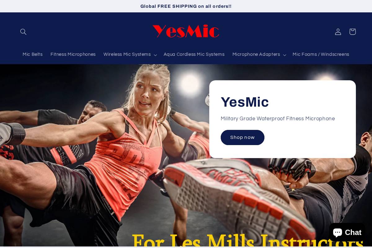yesmic.com homepage screenshot
