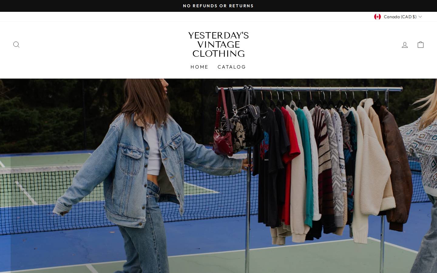 yesterdayssvintage.com homepage screenshot