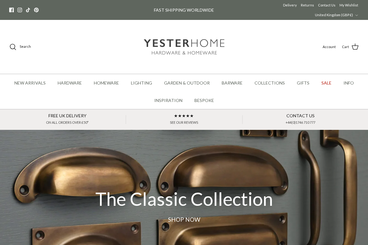 Yester Home homepage screenshot