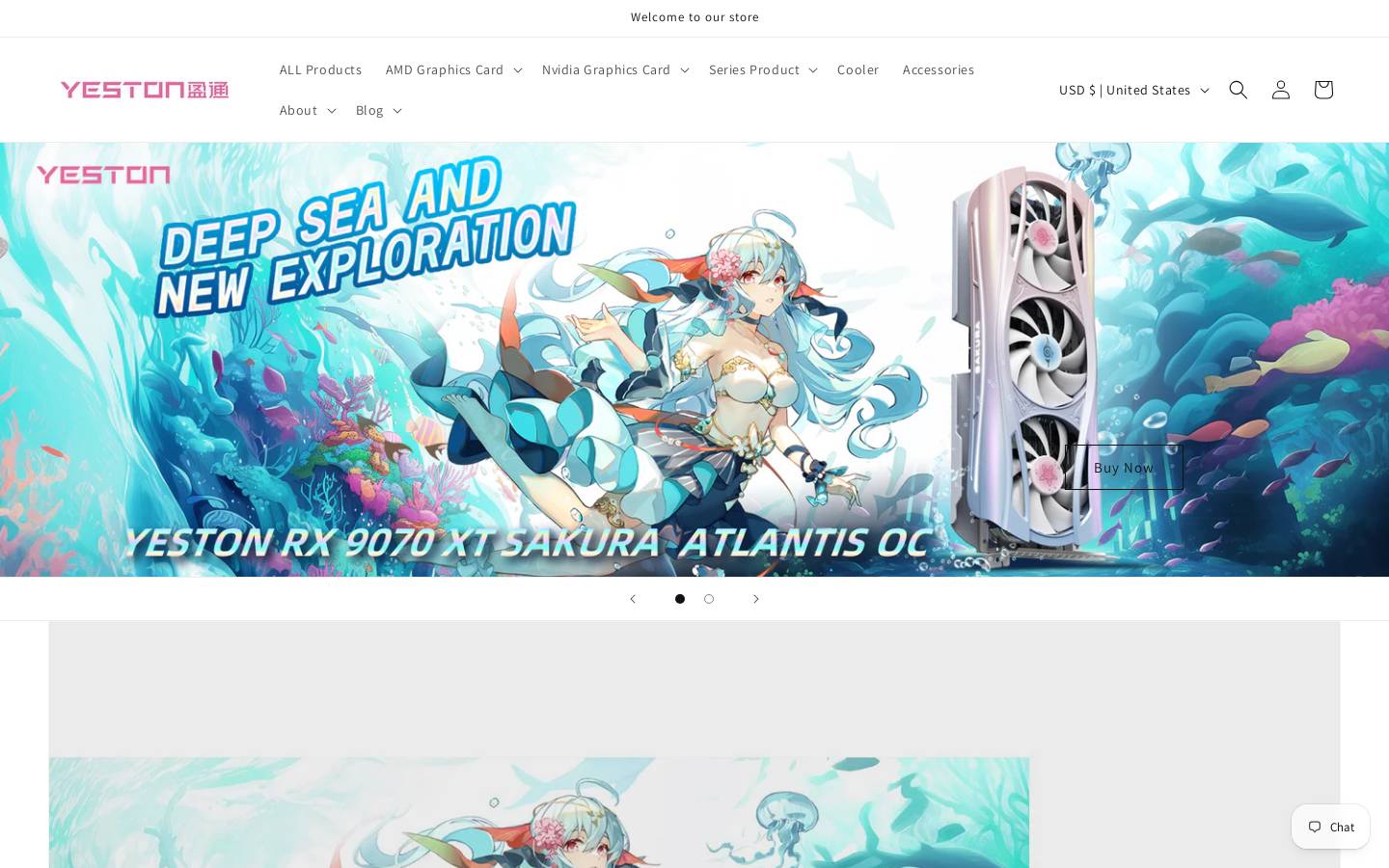 Yestonstore homepage screenshot