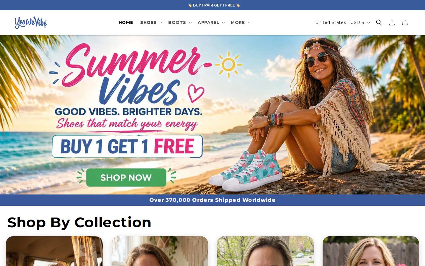 Yeswevibe homepage screenshot