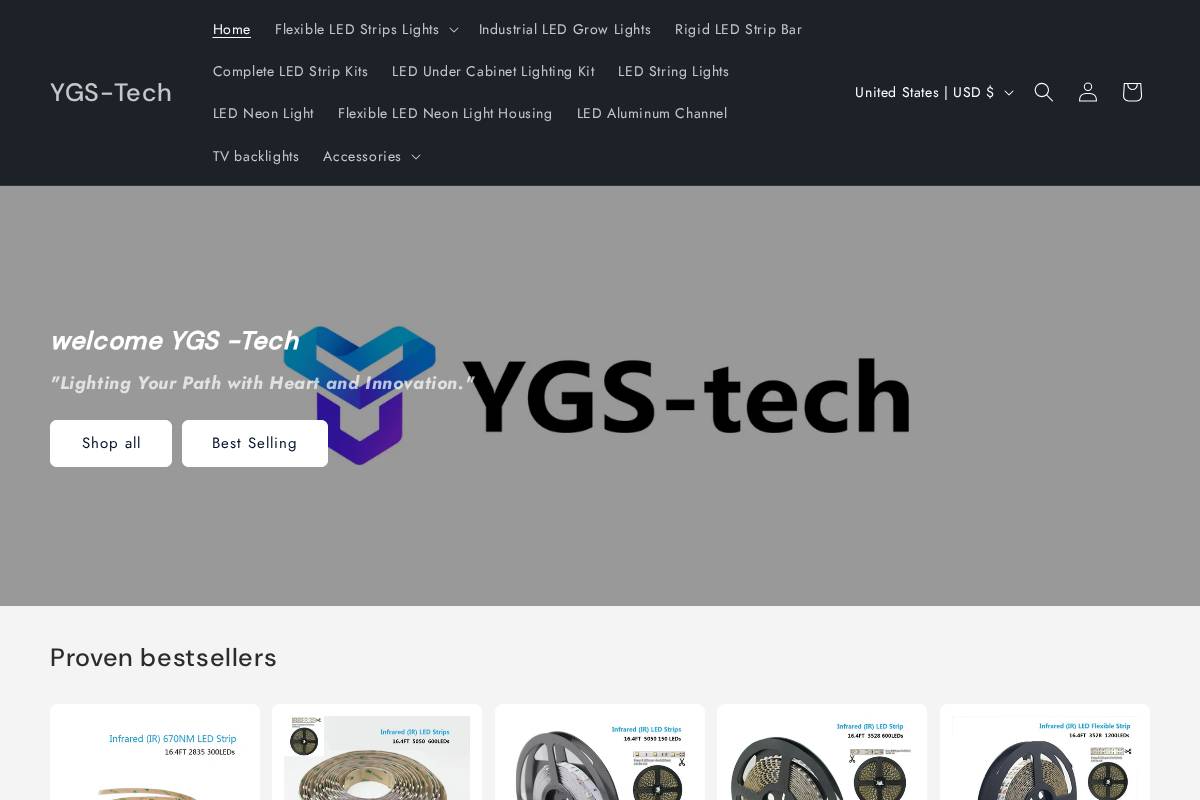 ygs-tech.com homepage screenshot