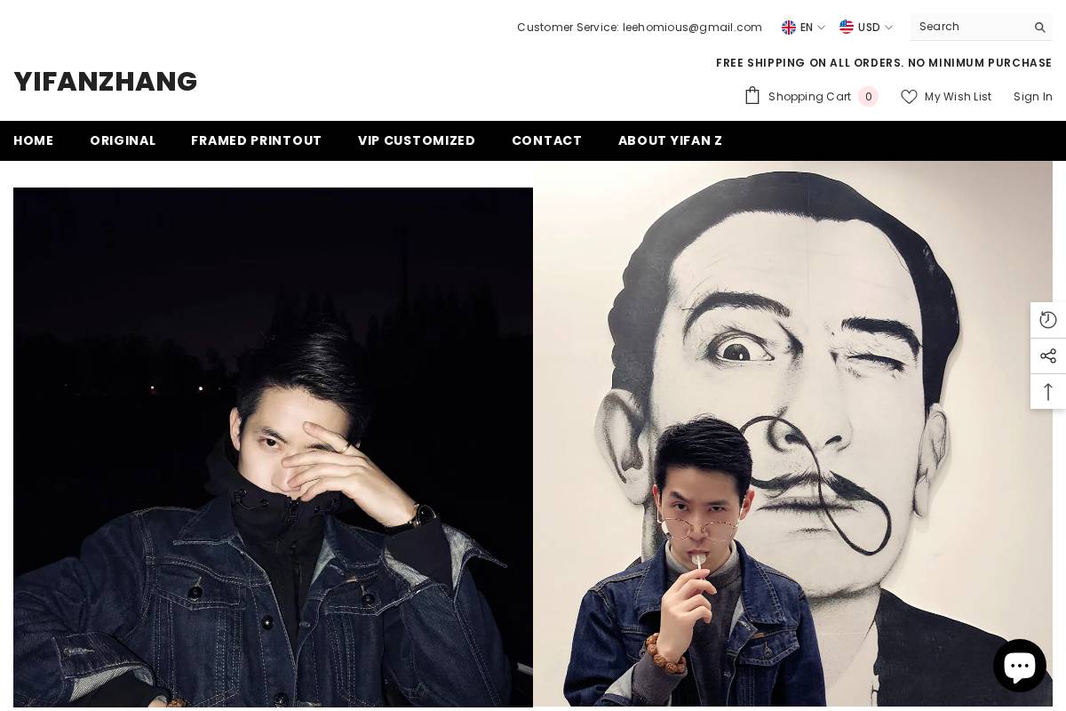 yifanzhang.fans homepage screenshot