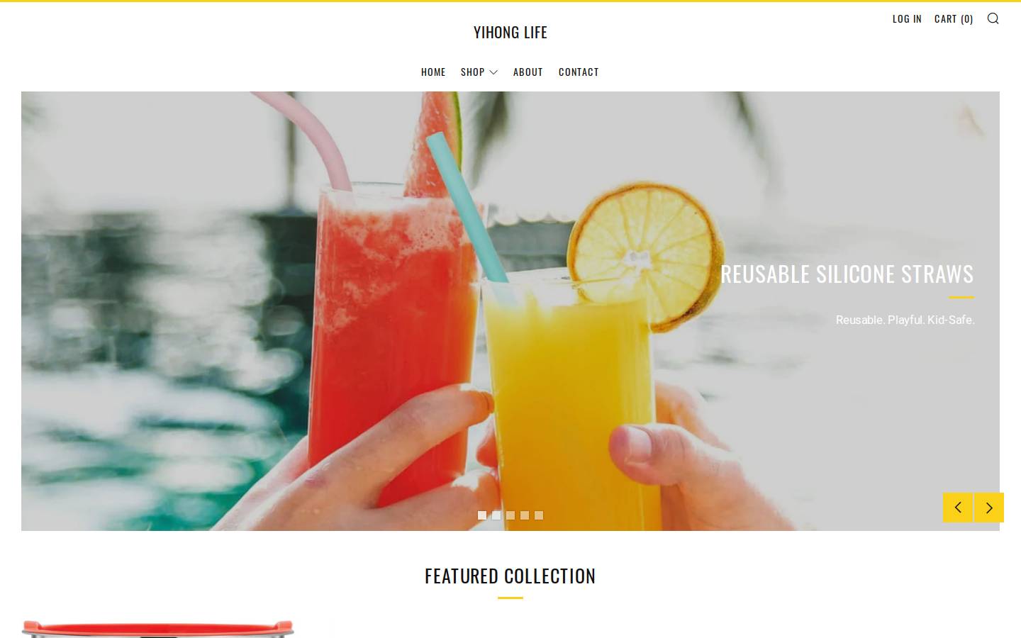 yihonglife.com homepage screenshot