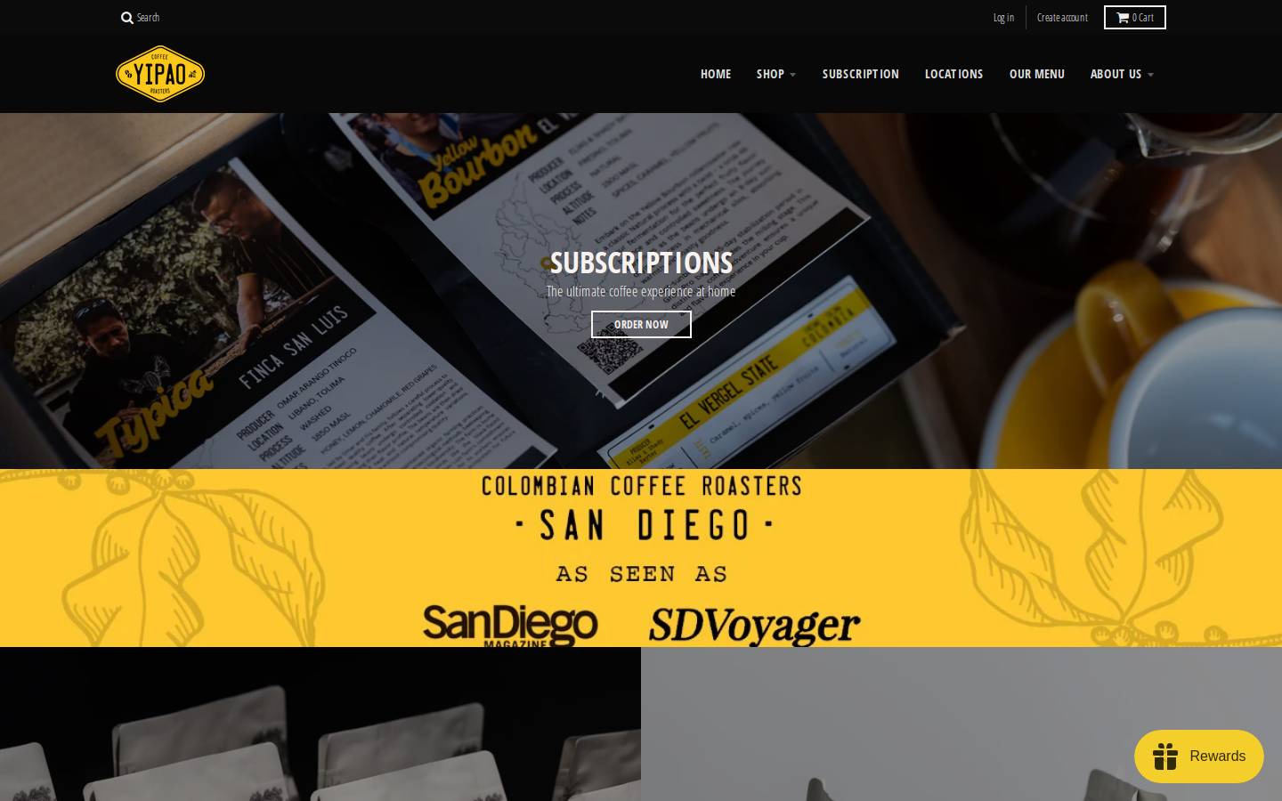 yipao-coffee.com homepage screenshot