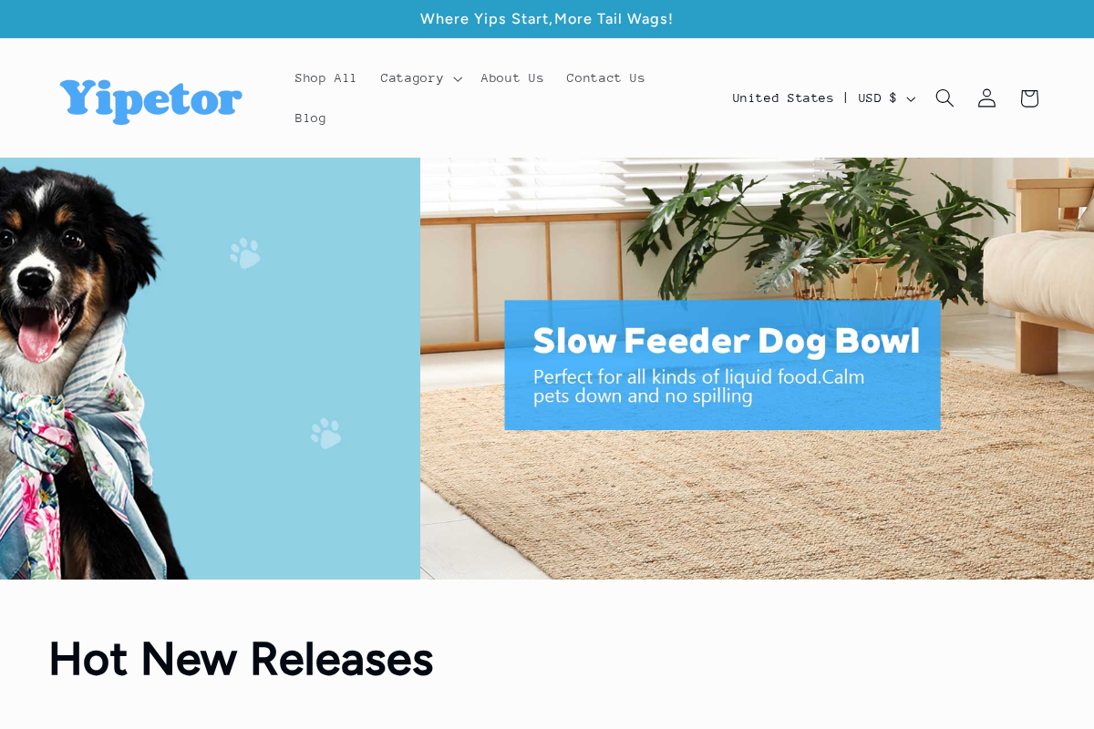 Yipetor Store homepage screenshot