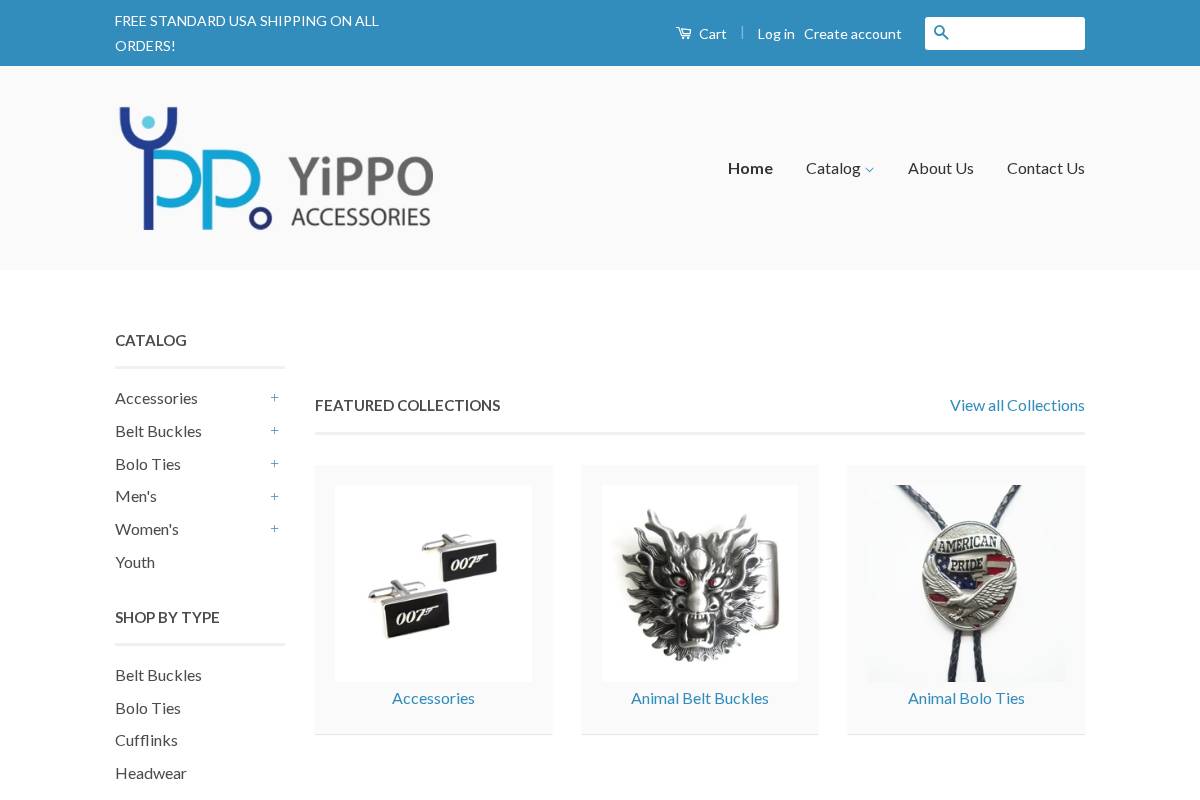 yippoaccessories.com homepage screenshot