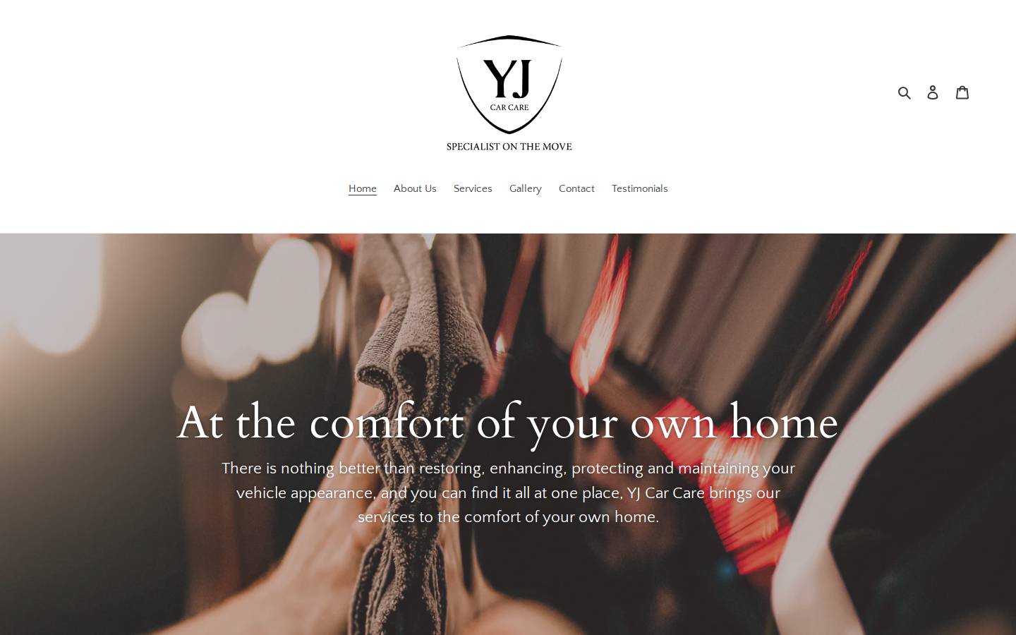 yjcarcare.com homepage screenshot