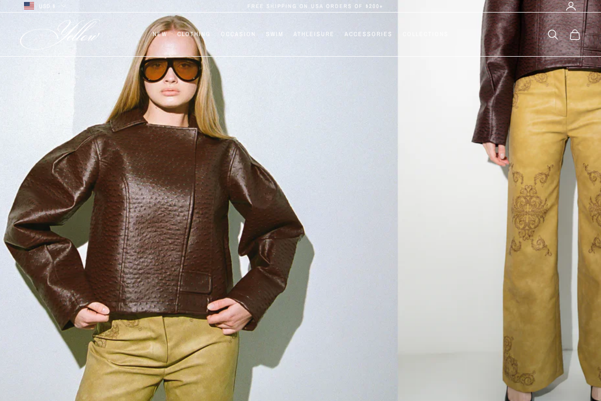 yllwthelabel.com homepage screenshot