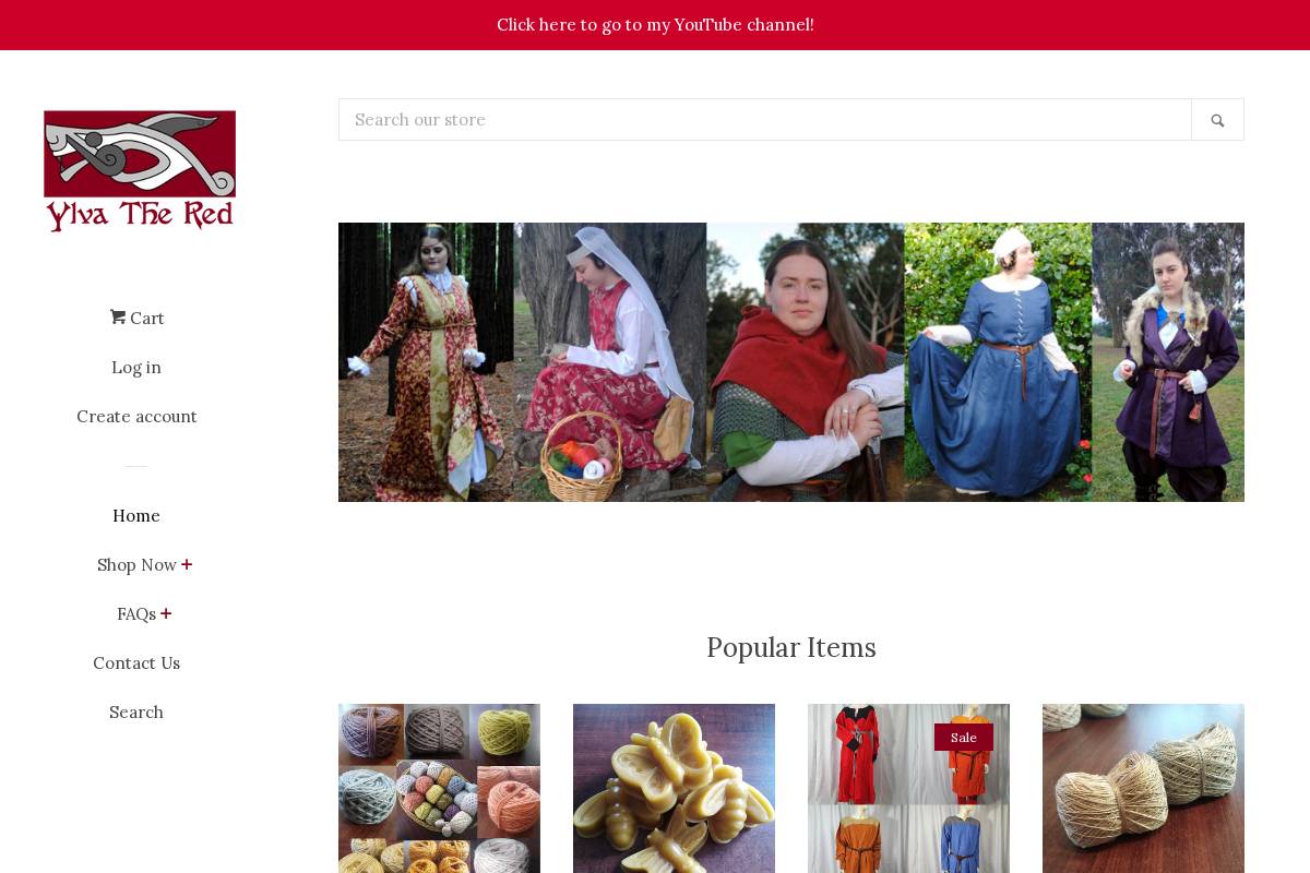 ylvathered.com homepage screenshot