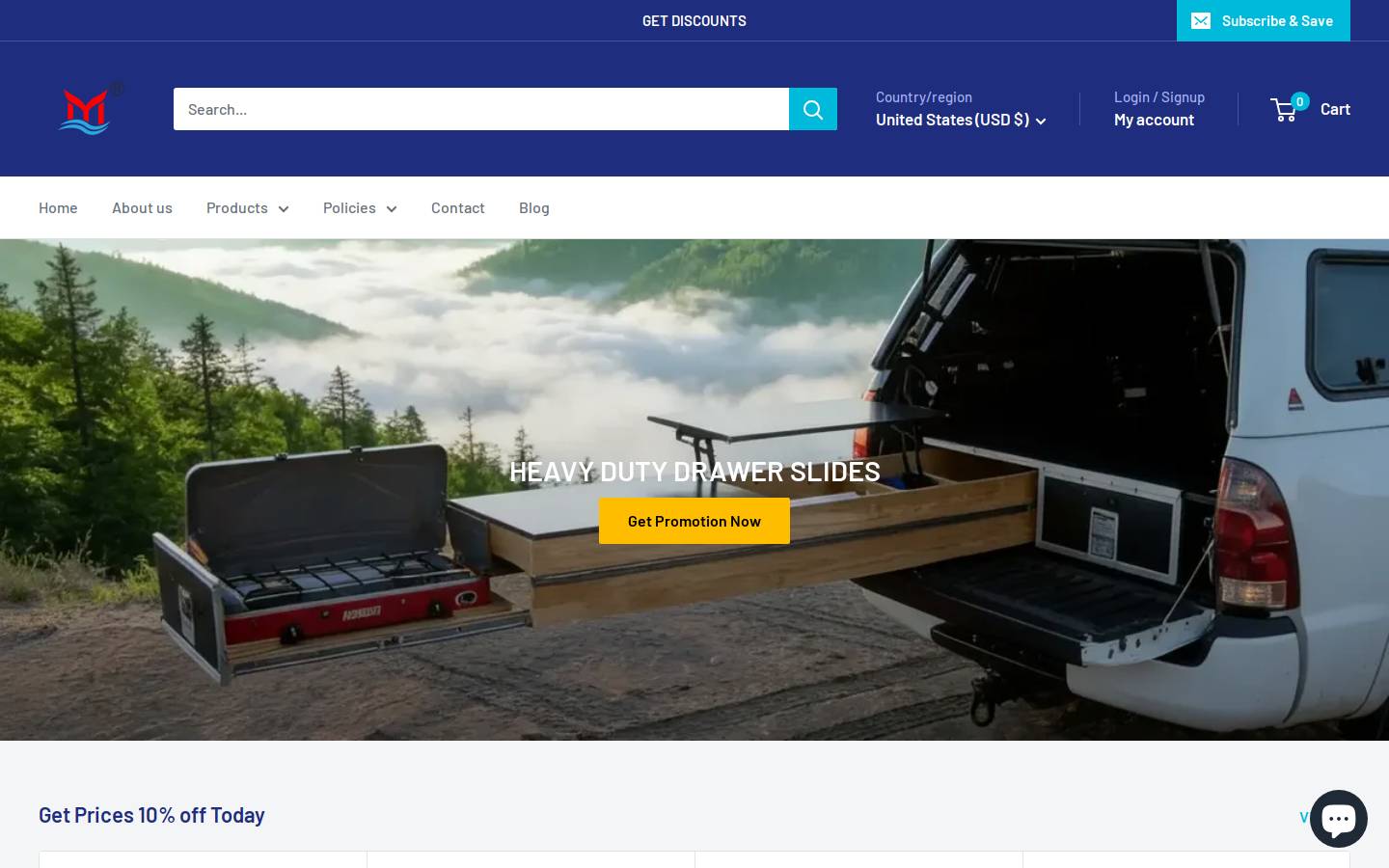 ym-hardwares.com homepage screenshot