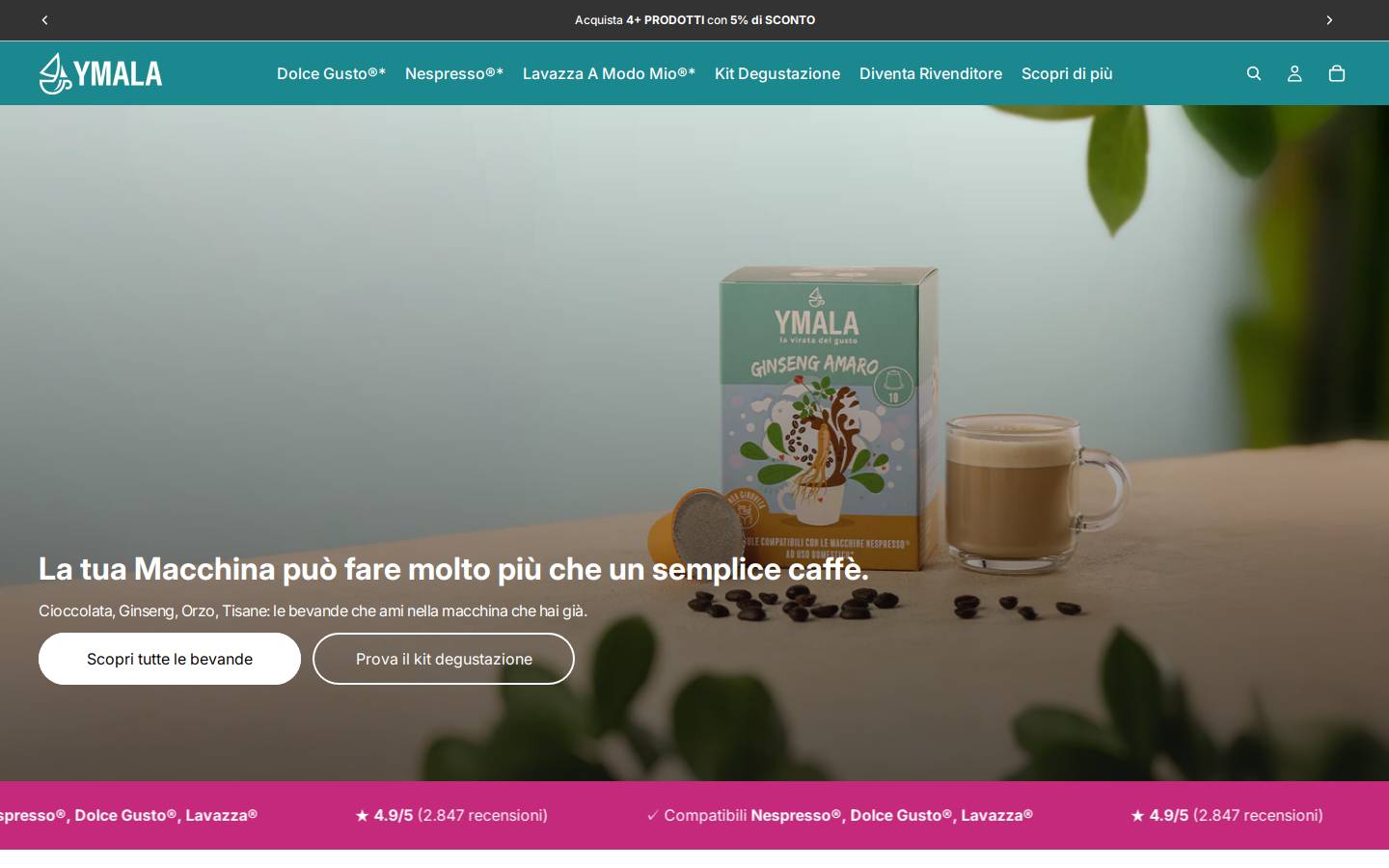 Ymala homepage screenshot