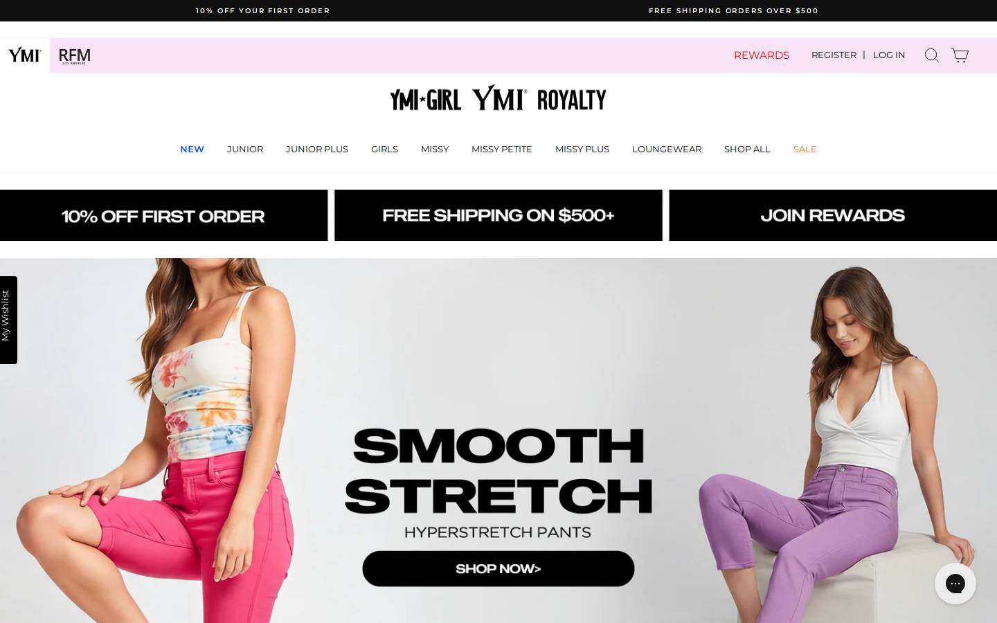 YMI WHOLESALE  homepage screenshot