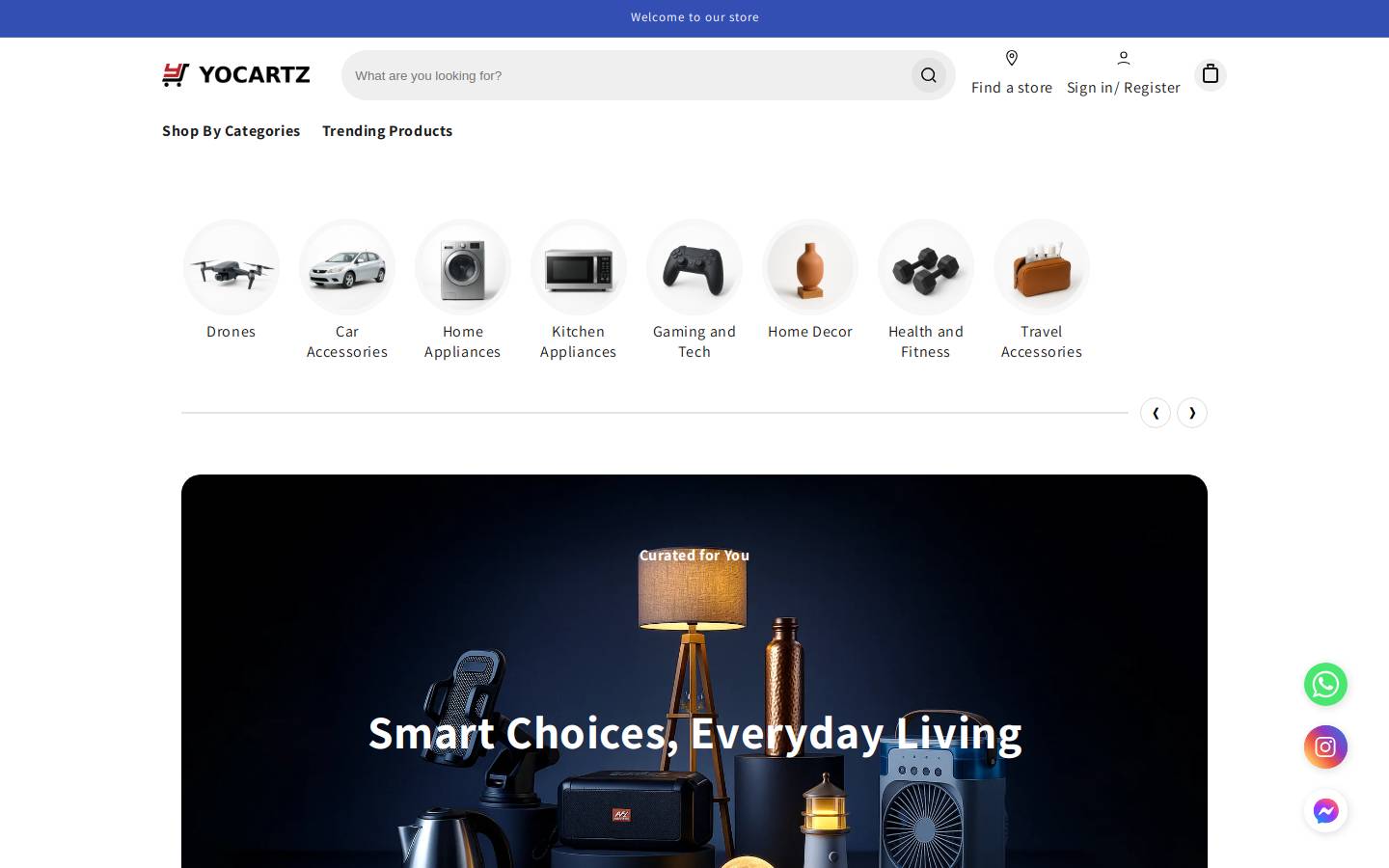 yocartz.com homepage screenshot