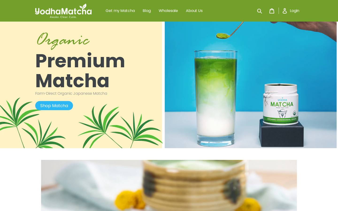yodhamatcha.com homepage screenshot