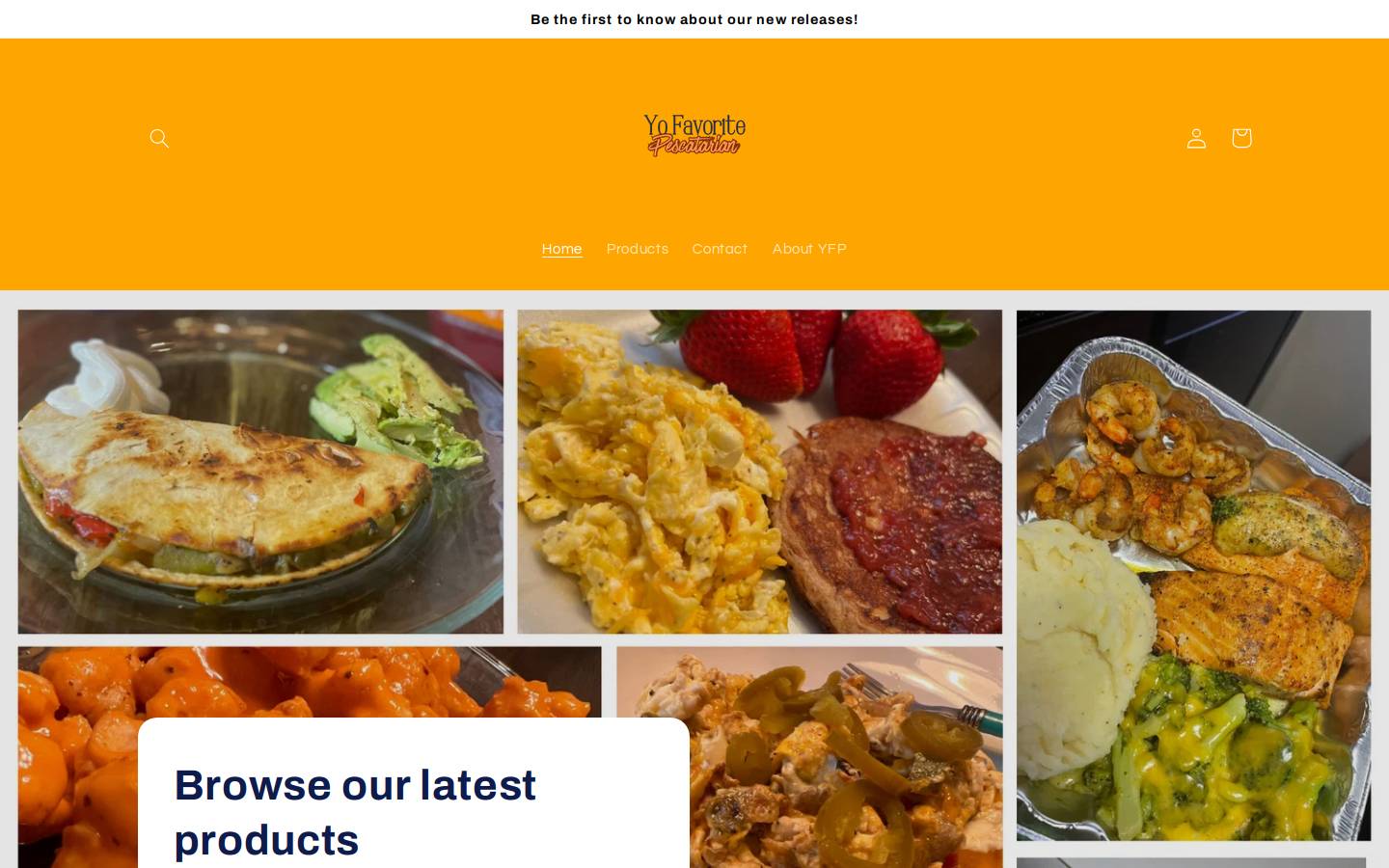 yofavpescatarian.com homepage screenshot