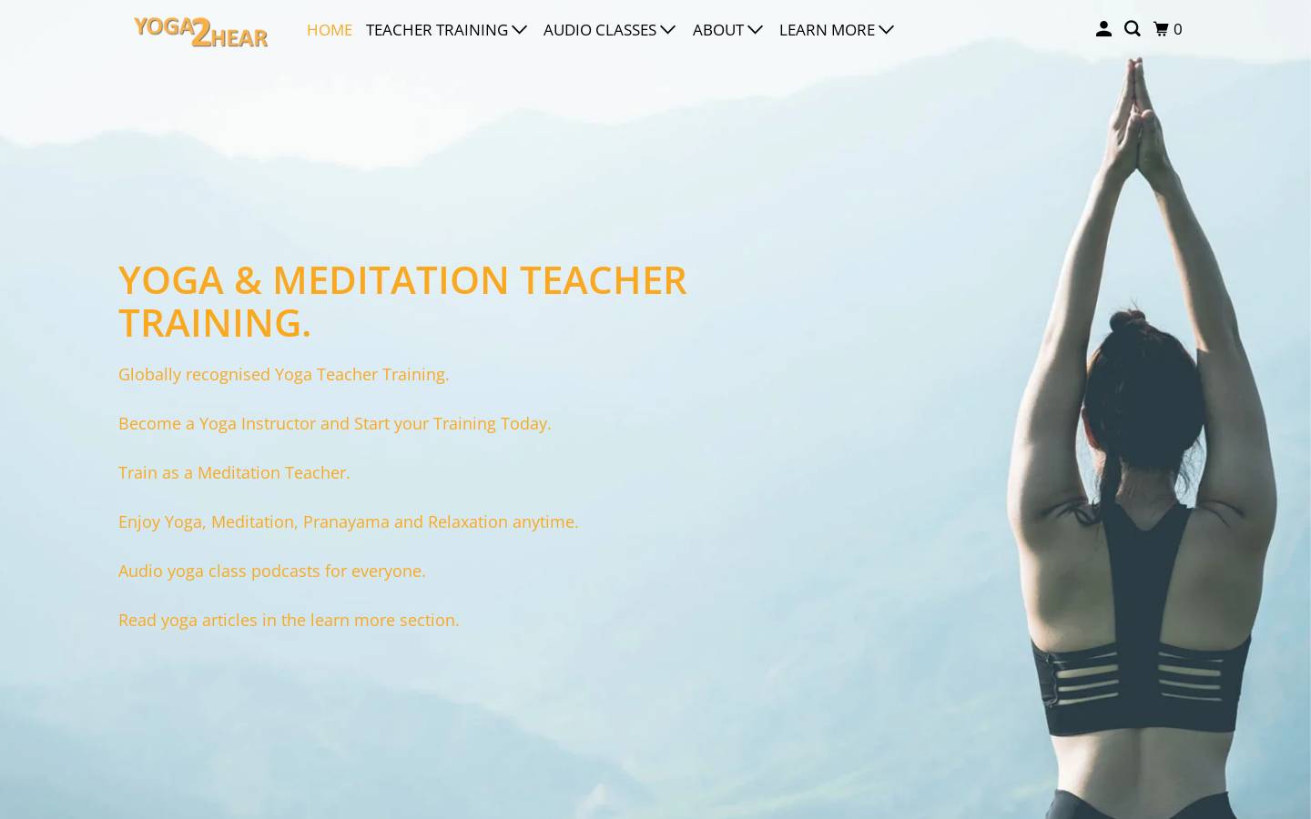 yoga2hear.co.uk homepage screenshot
