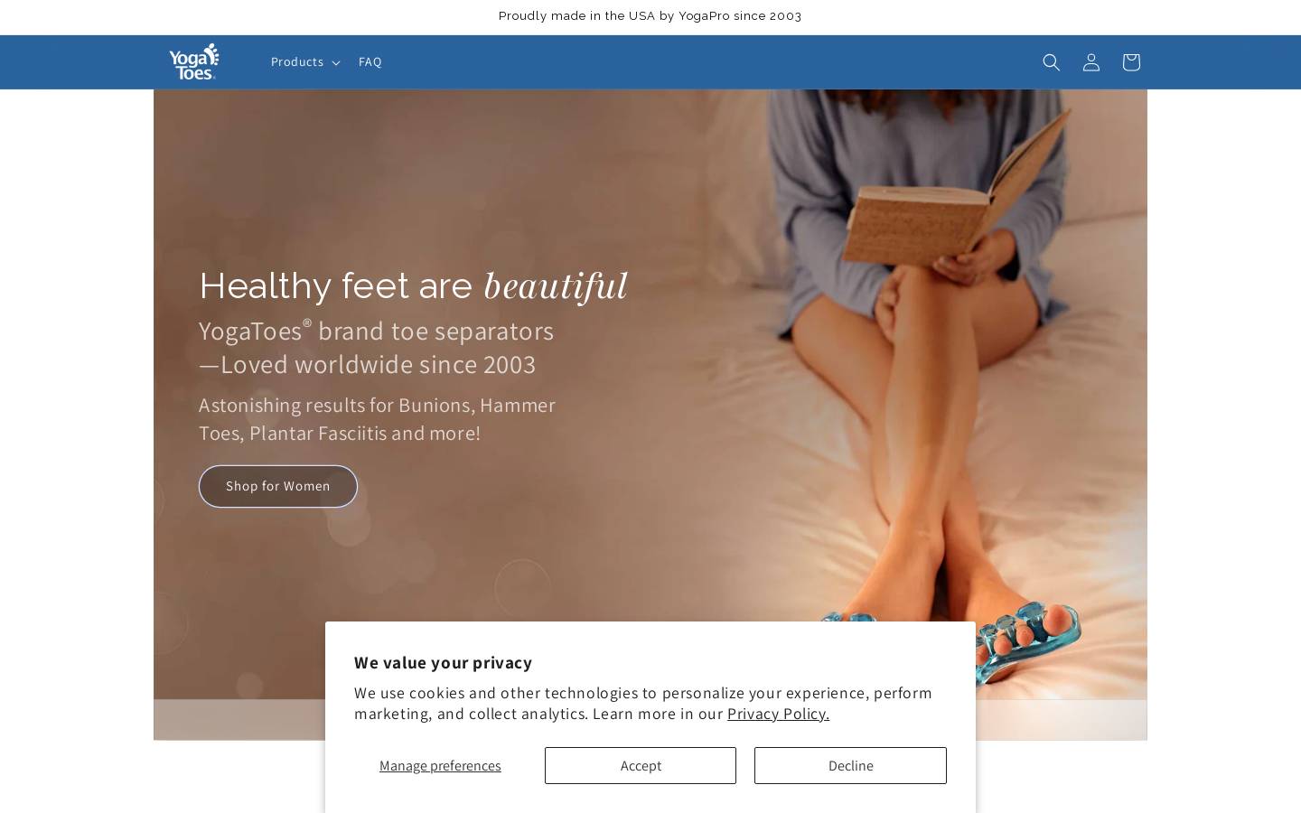 yogapro.com homepage screenshot