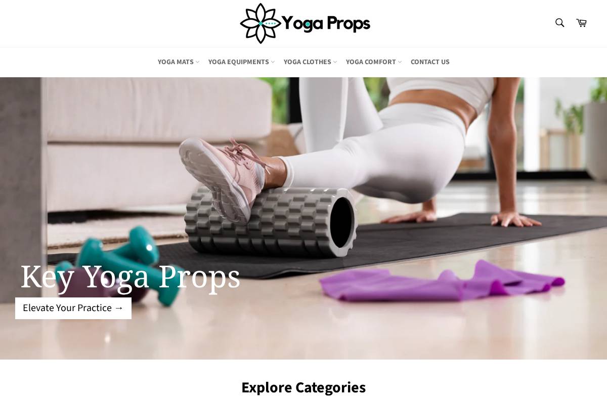 yogaprops.co.uk homepage screenshot