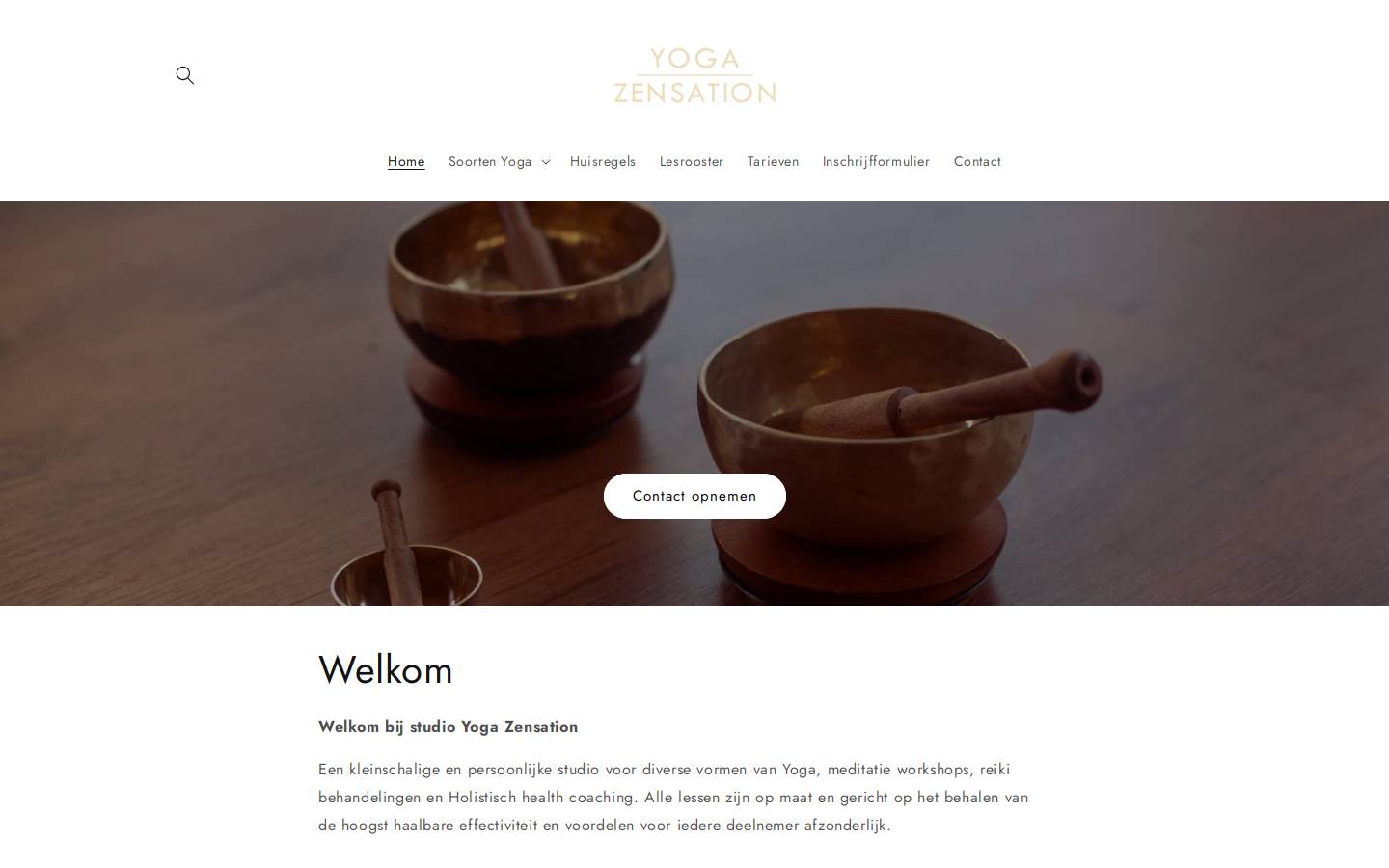 yogazensation.nl homepage screenshot