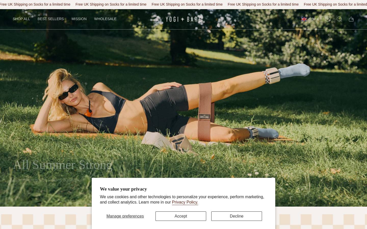Yogi Bare homepage screenshot