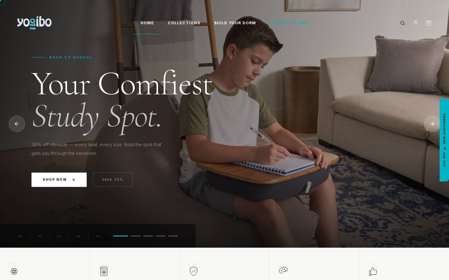 YOGIBO LLC homepage screenshot