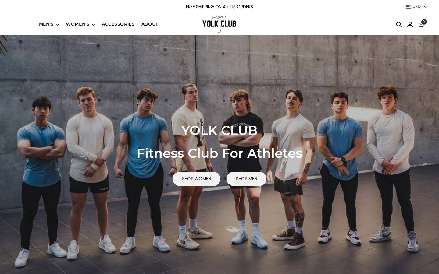 yolkclubfit.com homepage screenshot