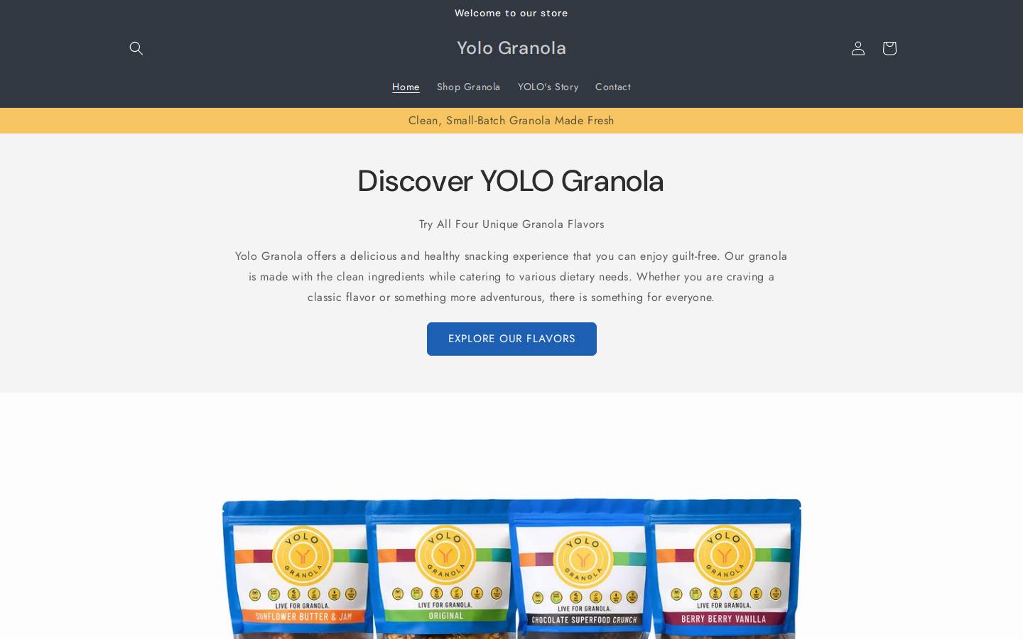 yologranola.com homepage screenshot
