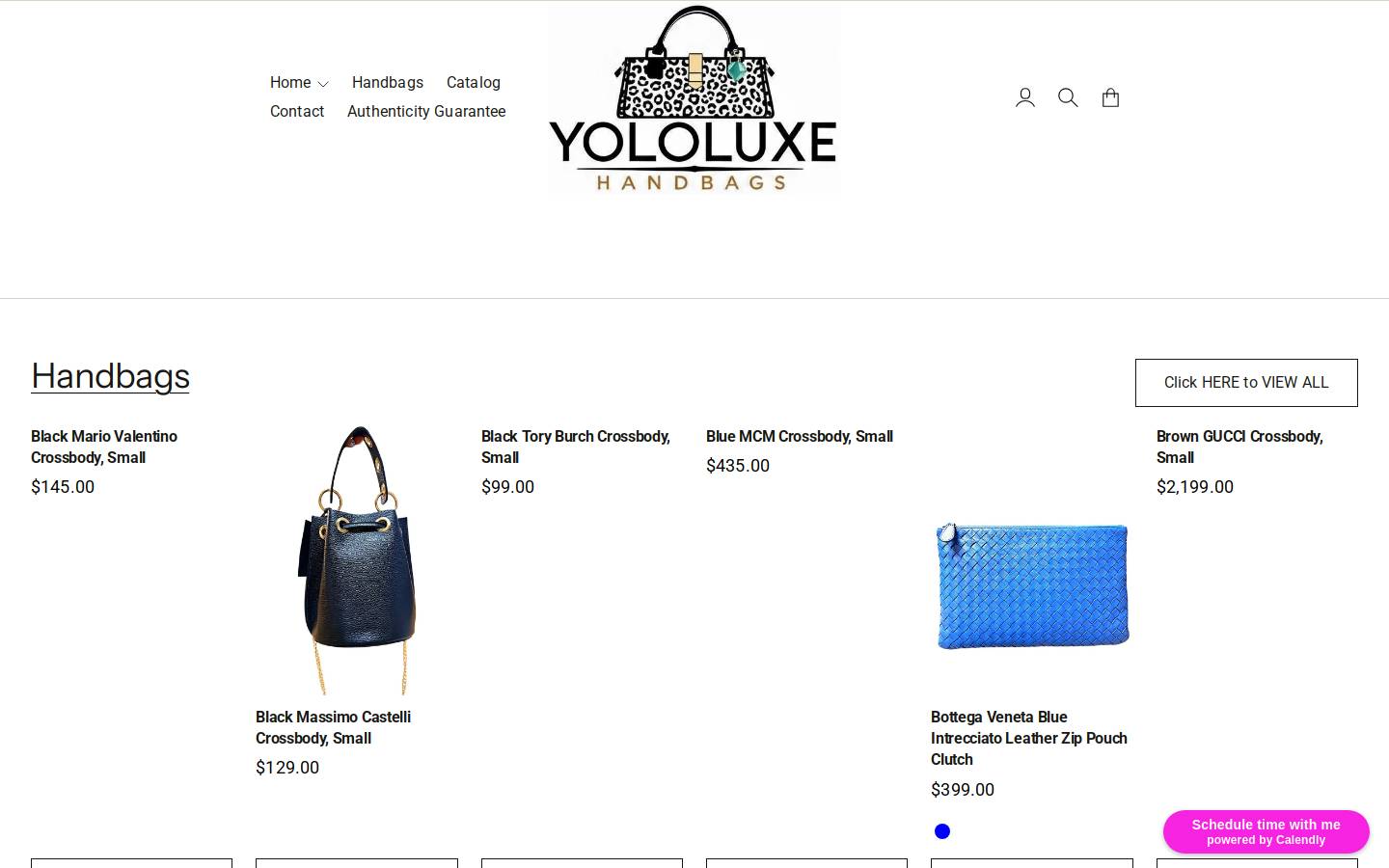 yololuxehandbags.com homepage screenshot