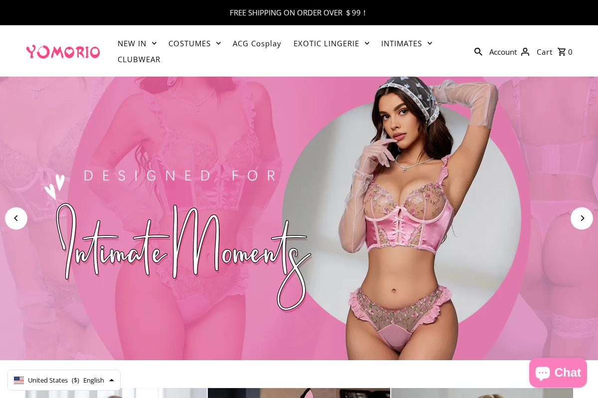 YOMORIO homepage screenshot