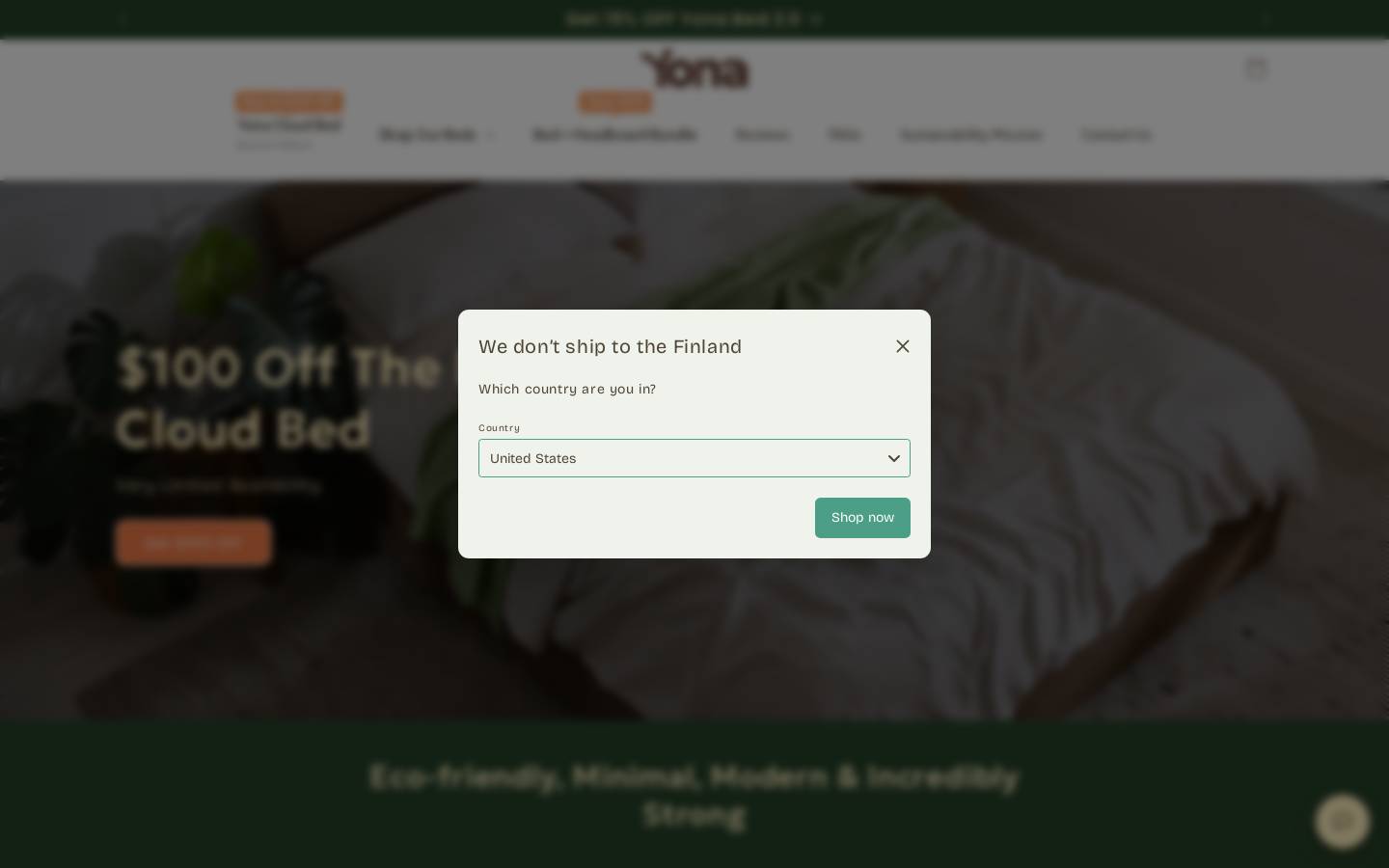 Yonafurniture homepage screenshot