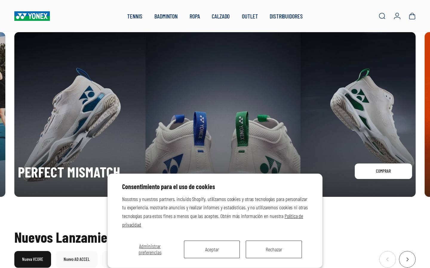 yonex.com.mx homepage screenshot
