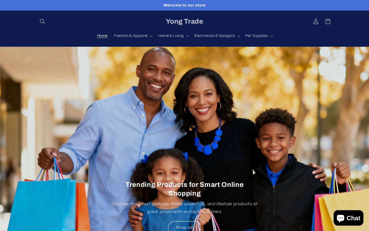 yongtrade.com homepage screenshot
