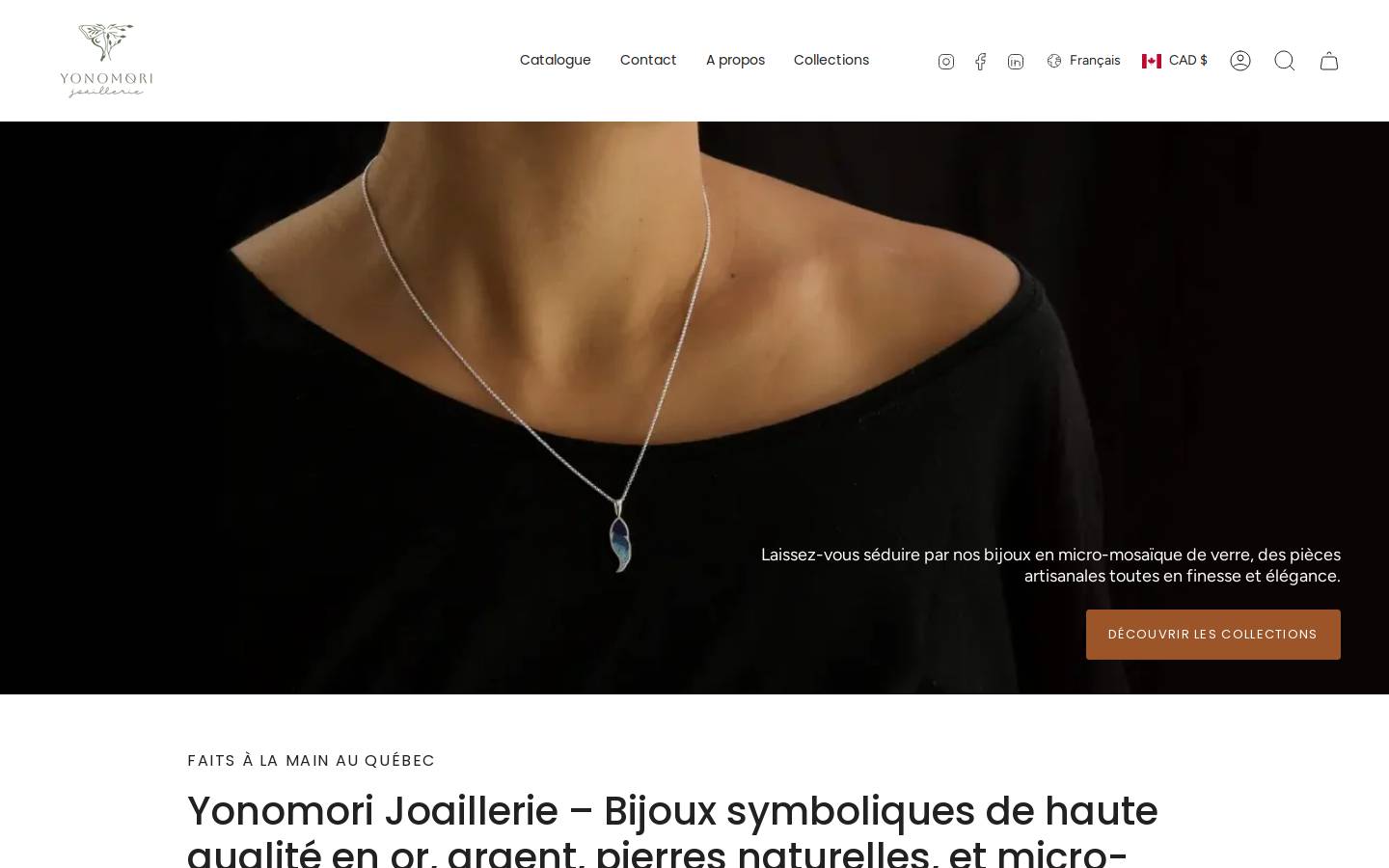 yonomorijoaillerie.com homepage screenshot