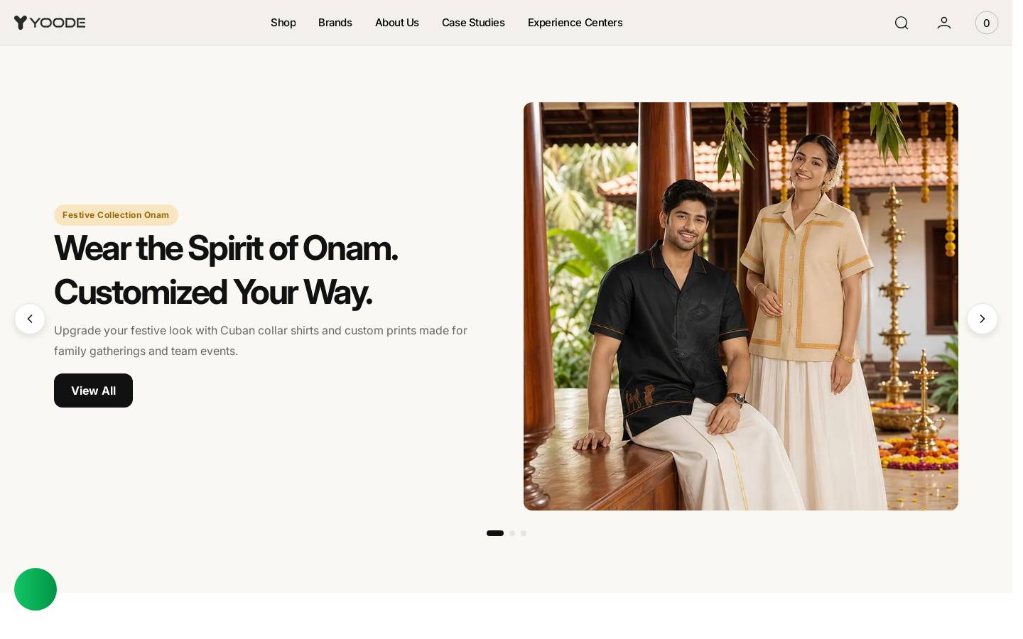 Yoode- Experience Centre, Bengaluru homepage screenshot