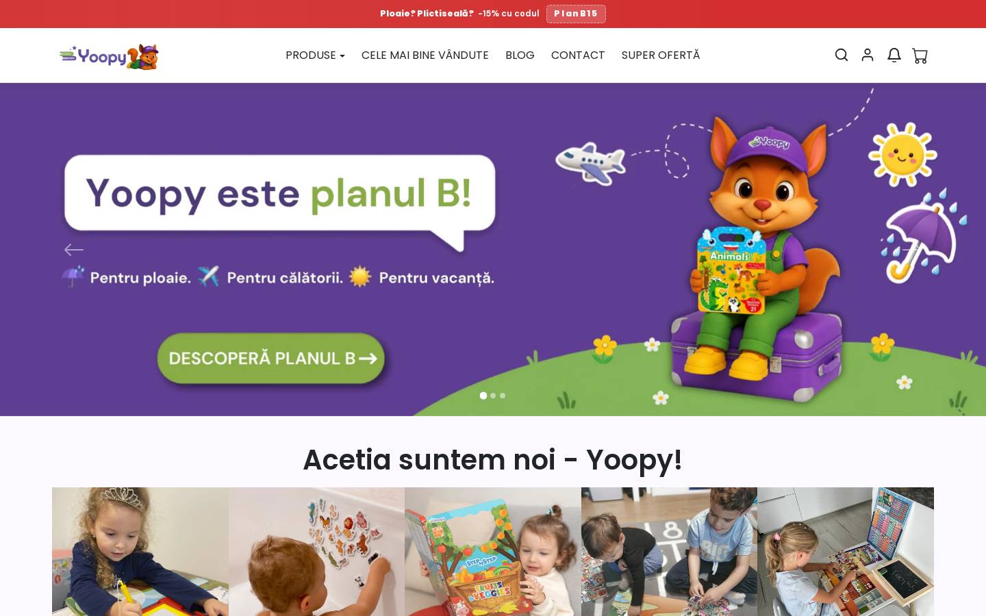 yoopy.ro homepage screenshot