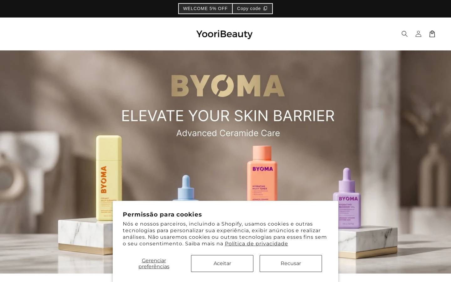yooribeauty.com homepage screenshot